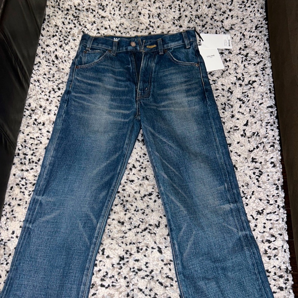 Celine,Paris jeans flared serge, medium wash